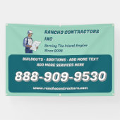 Aanpassen Algemene Aannemer Jobsite Advertentie Spandoek (Horizontaal)