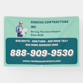 Aanpassen Algemene Aannemer Jobsite Advertentie Spandoek