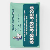 Aanpassen Algemene Aannemer Jobsite Advertentie Spandoek (Verticaal)