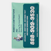 Aanpassen Algemene Aannemer Jobsite Advertentie Spandoek (Verticaal)