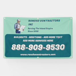 Aanpassen Algemene Aannemer Jobsite Advertentie Spandoek