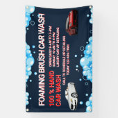 Aanpassen algemene grote autowasbedrijf spandoek (Verticaal)