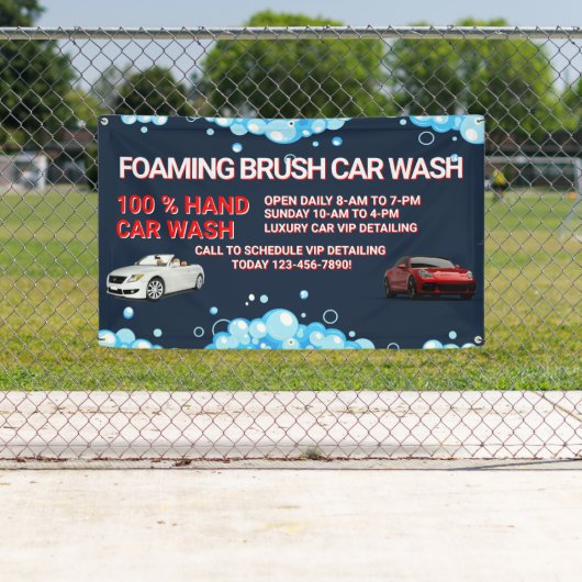 Aanpassen algemene grote autowasbedrijf  spandoek (Insitu)