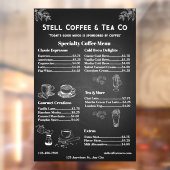 Aanpassen algemene koffie menu prijs krijtbord raamsticker (Vel 2)