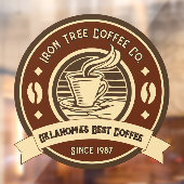 Aanpassen algemene koffiebar rustieke voorkant raamsticker (Vel 2)