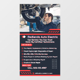 Aanpassen Auto Repair Shop Service Repair List Pro Raamsticker