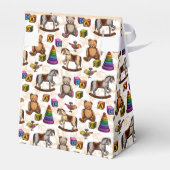 Aanpassen Baby shower Rocking Horse Favoriet Box Bedankdoosjes (Achterkant)