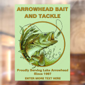 Aanpassen Bait Tackle Shop Largemouth Bass Lure Raamsticker (Vel 2)