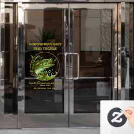 Aanpassen Bait Tackle Shop Largemouth Bass Lure Raamsticker