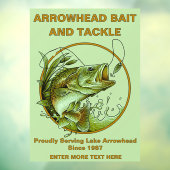 Aanpassen Bait Tackle Shop Largemouth Bass Lure Raamsticker (Vel 3)