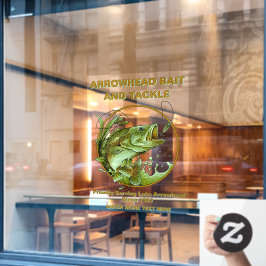 Aanpassen Bait Tackle Shop Largemouth Bass Lure Raamsticker