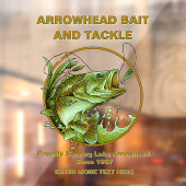 Aanpassen Bait Tackle Shop Largemouth Bass Lure Raamsticker (Vel 2)
