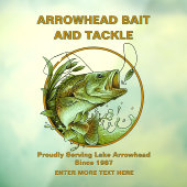 Aanpassen Bait Tackle Shop Largemouth Bass Lure Raamsticker (Vel 3)