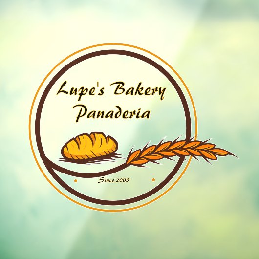 Aanpassen Bakery Shop Brood Grain Front Raamsticker (Vel 3)