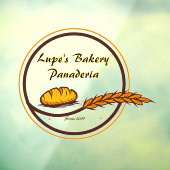 Aanpassen Bakery Shop Brood Grain Front Raamsticker (Vel 3)