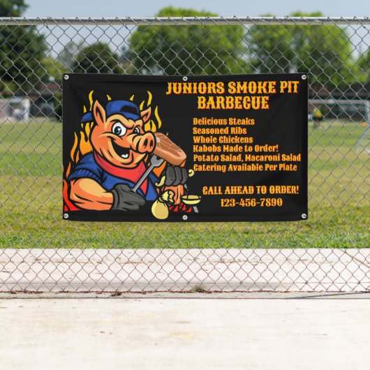Aanpassen Barbecue Smoker Mobile Business Banner (Insitu)