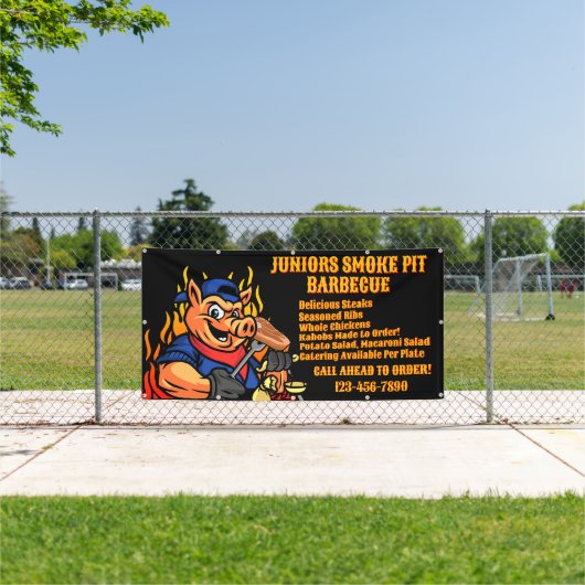 Aanpassen Barbecue Smoker Mobile Business Banner (Insitu)