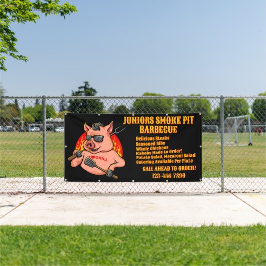 Aanpassen Barbecue Smoker Mobile Business Banner (Insitu)