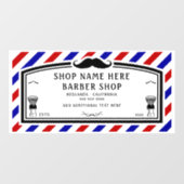 Aanpassen Barber Shop Advertentie Voorkant Raamsticker (Vel)