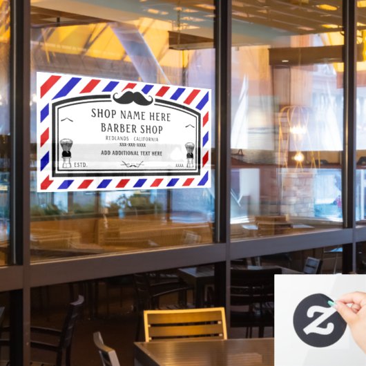 Aanpassen Barber Shop Advertentie Voorkant Raamsticker (Restaurant Raam)