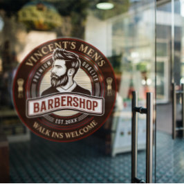 Aanpassen Barber Shop Modern Cut Raamsticker