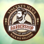 Aanpassen  Barber Shop Modern Cut Raamsticker (Vel 3)