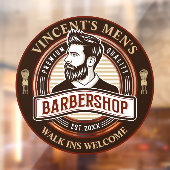 Aanpassen  Barber Shop Modern Cut Raamsticker (Vel 2)