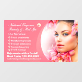 Aanpassen Beauty Treatment Med Spa Roze Groot Raamsticker