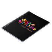 Aanpassen Bedankt thema kleurrijke tekst op zwart Notitieboek (Linkerzijde)