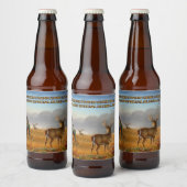 Aanpassen Big Buck Deer Barnyard Showdown Gedetail Bier Etiket (Flessen)