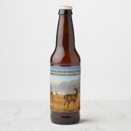 Aanpassen Big Buck Deer Barnyard Showdown Gedetail Bier Etiket