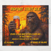 Aanpassen Bigfoot Drink een biertje bij zonsonderg Bier Etiket (Enkel label)