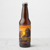 Aanpassen Bigfoot Drink een biertje bij zonsonderg Bier Etiket (Voorkant)