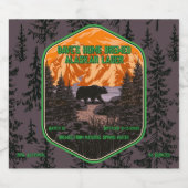 Aanpassen Black Beer Natuur Mountains Green Bier Etiket (Enkel label)