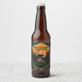 Aanpassen Black Beer Natuur Mountains Green Bier Etiket (Voorkant)