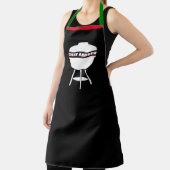 Aanpassen Black Chef Naam Monogram Grill Kerstmis Schort (Insitu)