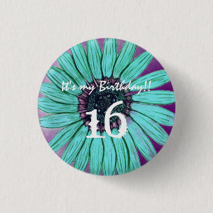 Aanpassen Bloem Button Het is mijn verjaardag