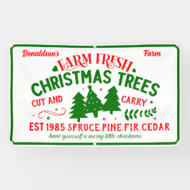 Aanpassen Boerderij Fresh Christmas Trees te koop Spandoek