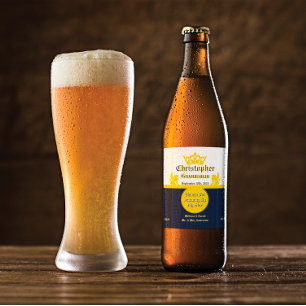 Aanpassen bruiloft receptie beste man bruidegom et bier etiket