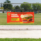 Aanpassen Burger Restaurant We huren nu Spandoek (Insitu)