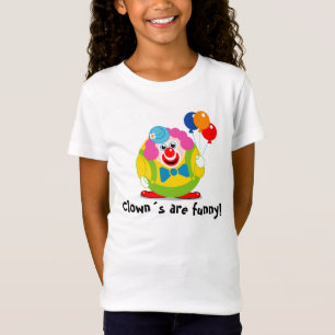 Aanpassen, cartoon schattig circus met ballonnen t-shirt