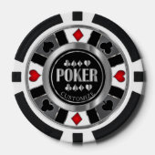 Aanpassen Casino Poker Chip - Las Vegas - Rood (Voorkant)