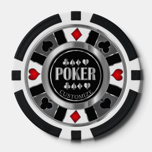Aanpassen Casino Poker Chip - Las Vegas - Rood (Voorkant)