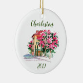 Aanpassen Charleston Street Abloom in Waterverf Keramisch Ornament (Rechts)