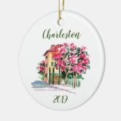 Aanpassen Charleston Street Abloom in Waterverf Keramisch Ornament (Links)