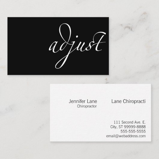 Aanpassen: Chiropractisch Visitekaartje (Voorkant / Achterkant)