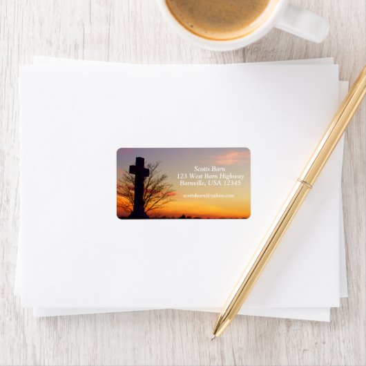 Aanpassen - Christelijk kruis Etiket (Insitu)