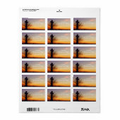 Aanpassen - Christelijk kruis Etiket (Full Sheet)