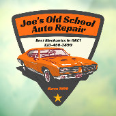 Aanpassen Classic Auto Repair Shop Promo Logo Raamsticker (Vel 3)