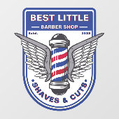 Aanpassen Classic Barber Shop Traditionele Pool Raamsticker (Vel)